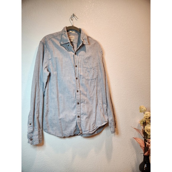 J. Crew Other - J.Crew Slim Brushed Twill Button Shirt M Gray Cotton Re-Imagined Sustainable‎